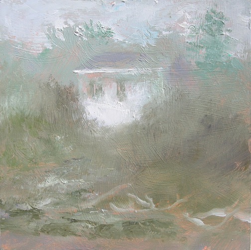 house in fog 12x12